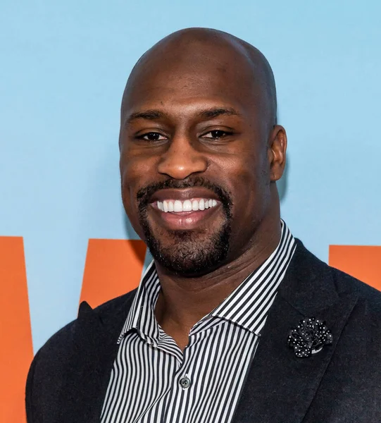 New York Feb 2020 Vernon Davis Bezoekt Première Van Downhill — Stockfoto