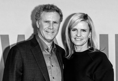 New York, New York - 12 Şubat 2020: Will Ferrell ve Viveca Paulin SVA Tiyatrosu 'nda 