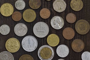 Dünyanın farklı ülkelerinden gelen para.