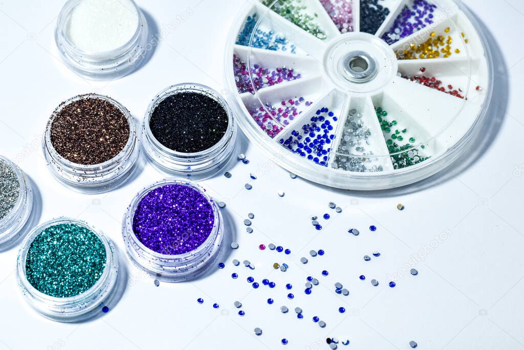 colored sequins for decorating nails