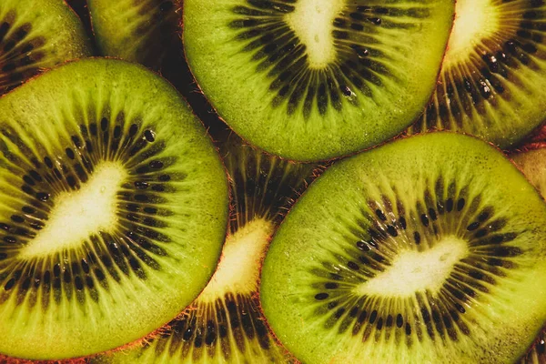 Suculent Kiwi Felii Close — Fotografie, imagine de stoc