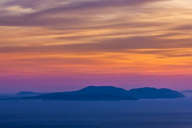 Sveti Nikola 'nın tepesinden Hvar adasının en yüksek manzarası.