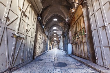 JERUSALEM, ISRAEL - CIRCA MAYIS 2018: Mayıs 2018 sıralarında Kudüs Medine manzarası.