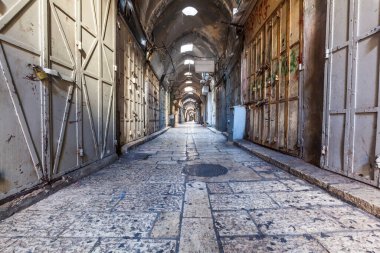 JERUSALEM, ISRAEL - CIRCA MAYIS 2018: Mayıs 2018 sıralarında Kudüs Medine manzarası.