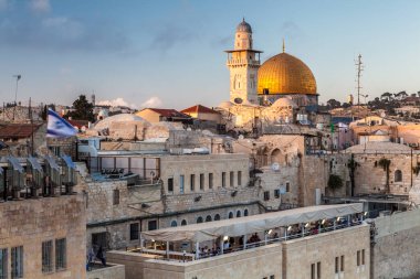 JERUSALEM, ISRAEL - CIRCA MAYIS 2018: Kudüs 'teki Kaya Kubbesi, İsrail yaklaşık Mayıs 2018.