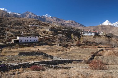 MUKTINATH, NEPAL - CIRCA NOVEMBER 2013: Muktinath köyü Kasım 2013 dolaylarında Muktinath.