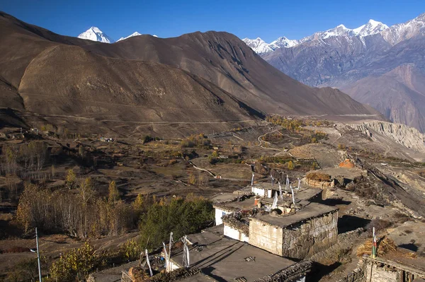 Jharkot Nepal Circa Listopad 2013 Widok Wioskę Jharkot Około Listopada — Zdjęcie stockowe