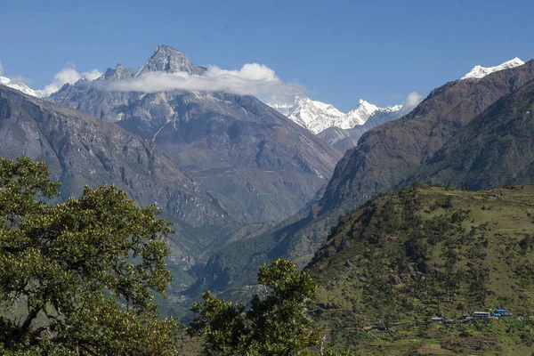 Bupsa Nepal Circa Říjen 2013 Pohled Himaláje Kolem Října 2013 — Stock fotografie