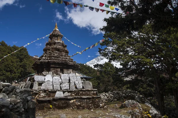 Pangboche Nepal Circa Październik 2013 Buddyjska Stupa Pangboche Około Października — Zdjęcie stockowe