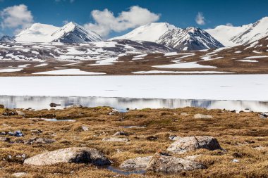 Kırgızistan 'ın Issyk Kul Bölgesinde Barskoon (Arabel) Syrts