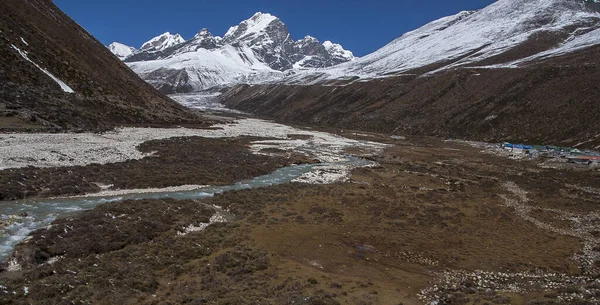 Opknoping Bruggen Die Tijdens Trekking Himalaya Elke Dag Rond Oktober — Stockfoto