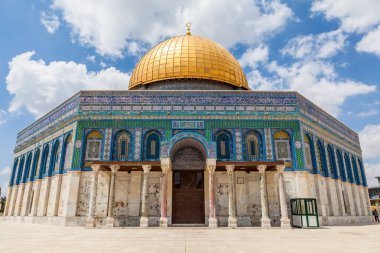 JERUSALEM, ISRAEL - CIRCA MAYIS 2018: Kudüs 'teki Kaya Kubbe manzarası, İsrail yaklaşık Mayıs 2018.