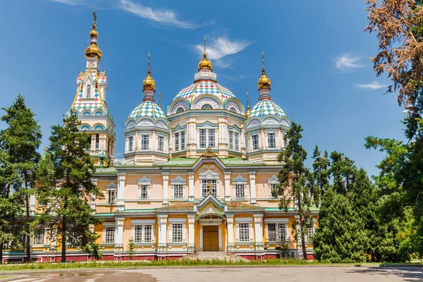 Алматы Казахстан Circa June 2017 Вознесенский Собор Известный Зенковский Собор — стоковое фото