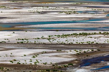Wachan Koridoru boyunca Panj Nehri 'nin güzel manzarası