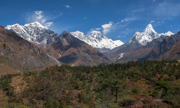 Namche Bazar Nepal Circa Ectober 2013 Namche Bazaar Yakınlarından Himalayaların — Stok fotoğraf