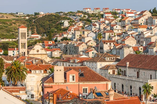 Hermosa Vista Ciudad Hvar Isla Hvar Croacia Alrededor Septiembre 2016 — Foto de Stock