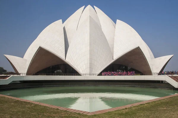 Delhi India Circa November 2013 Lotus Temple Located New Delhi — Stock Photo, Image