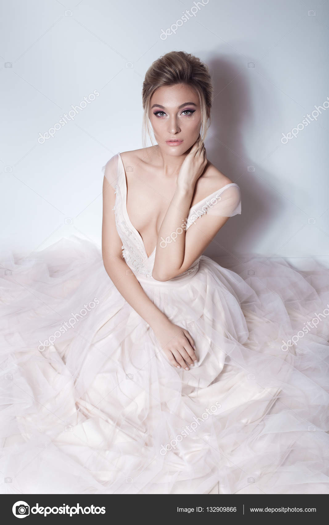 hot girl in wedding dress