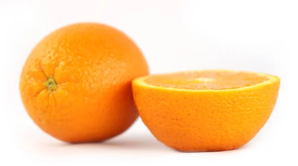 Apelsiner Vit Bakgrund — Stockfoto