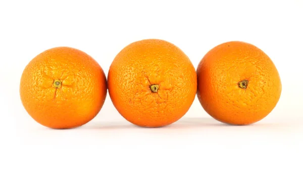 Naranjas Sobre Fondo Blanco —  Fotos de Stock