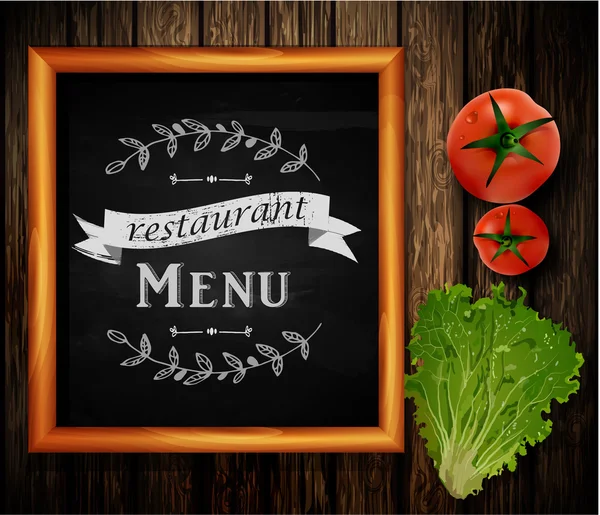 Menu sur tableau noir — Image vectorielle