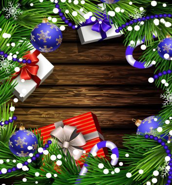 Noel tasarım ahşap üzerine