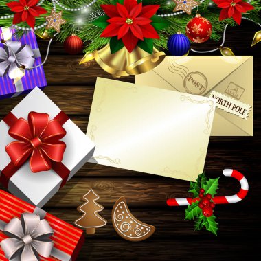 Noel tasarım ahşap üzerine