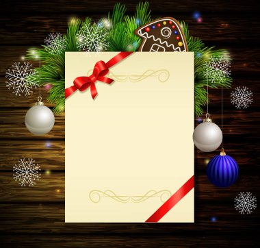 Ahşap üzerine Noel arka planı