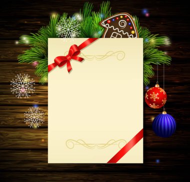 Ahşap üzerine Noel arka planı