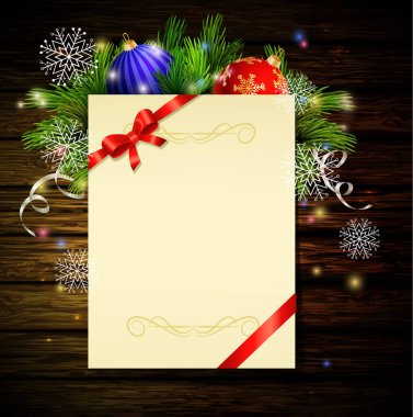 Ahşap üzerine Noel arka planı