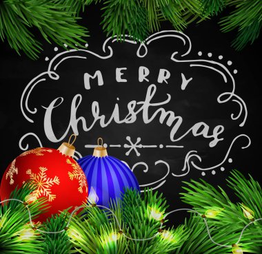 Noel için siyah yazı tahtası