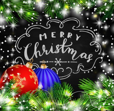 Noel için siyah yazı tahtası