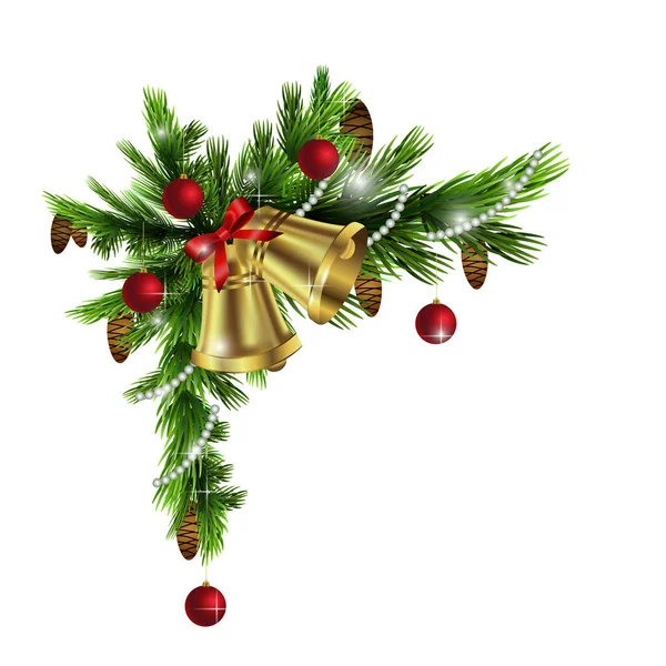 Decorazioni angolari di Natale — Vettoriale Stock