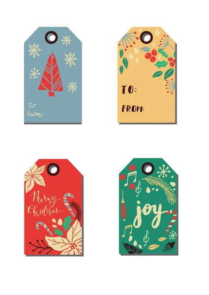 Christmas gift tags — Stock Vector