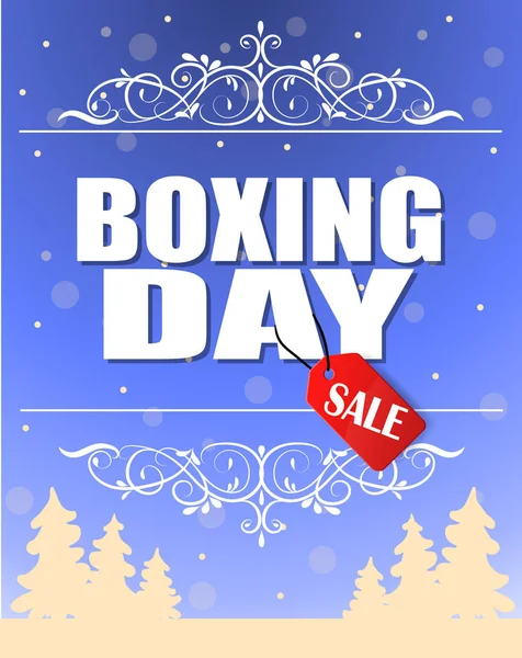 Vintage vektor Boxing Day design — Stock Vector