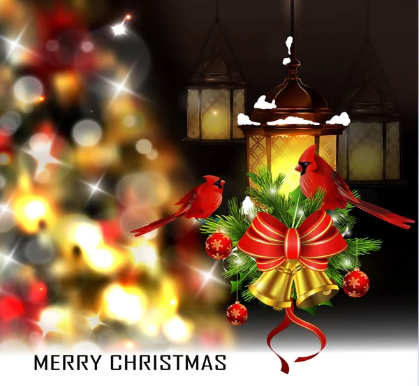 Arbre de Noël arrière-plan lumineux — Image vectorielle