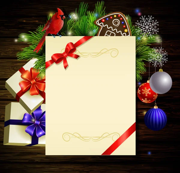 Ahşap üzerine Noel arka planı