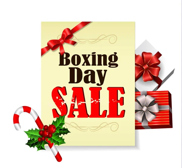 Boxing day με το holly — Διανυσματικό Αρχείο