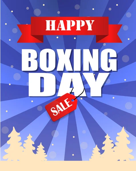 Ευτυχισμένος σχεδιασμό Boxing Day εκλεκτής ποιότητας διάνυσμα — Διανυσματικό Αρχείο