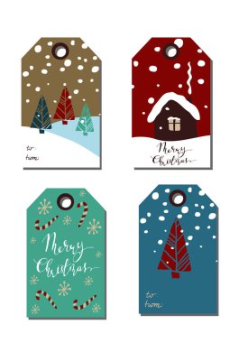 Noel hediye etiketleri.