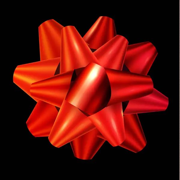 分離された美しい赤の弓 — ストックベクタ