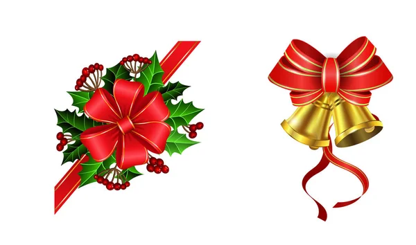 Decoración de Navidad con arco — Archivo Imágenes Vectoriales