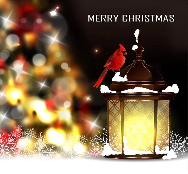 Christmas tree light background — Stock Vector