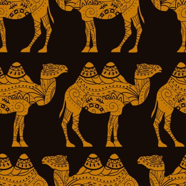 Kervan deve ile sorunsuz vektör desen