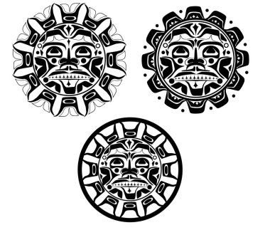 Güneş sembolünün vektör illüstrasyonu