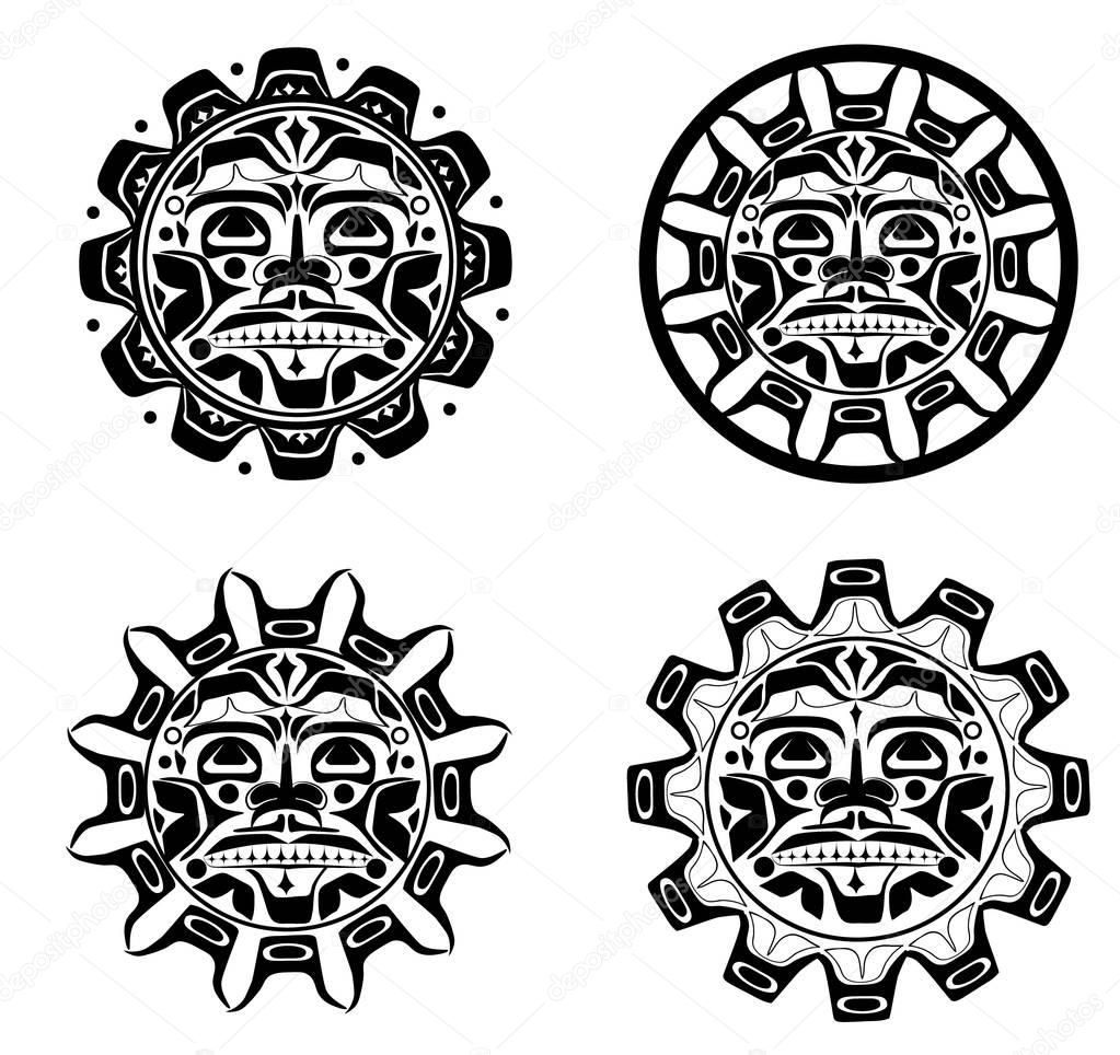 Vector illustration of the sun symbol