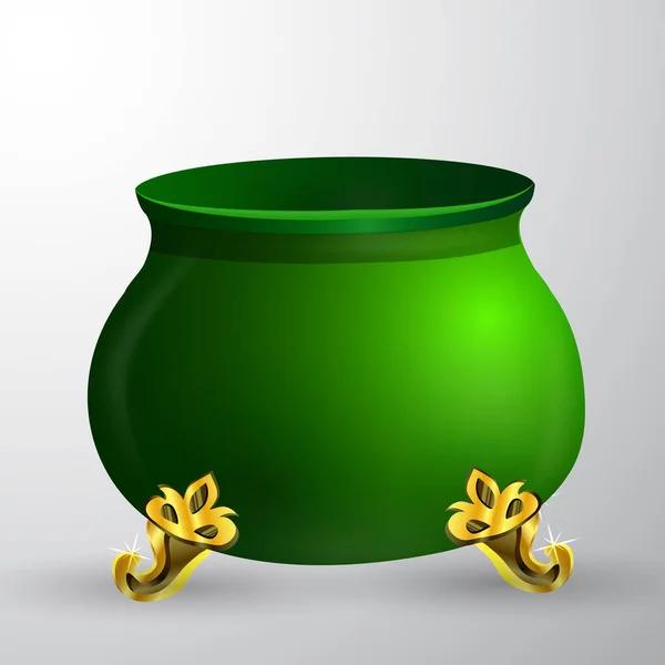 Leprechaun pot isolated — Stock Vector