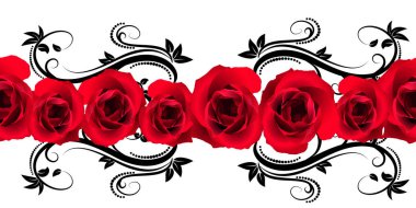 Vintage yatay sorunsuz vignette kenarlık