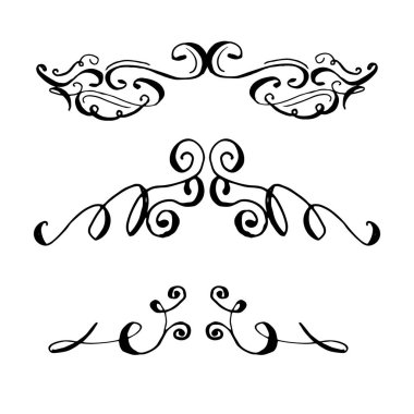 Elle çizilmiş mürekkep topluluğu bukleler