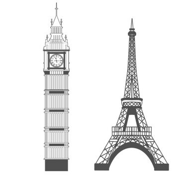Big ben ve Eyfel Kulesi
